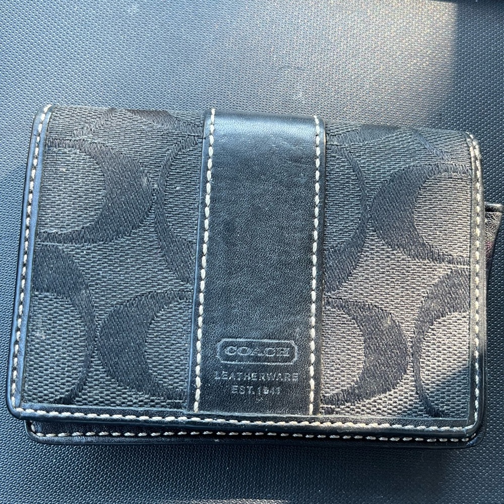 Coach Black Leather Wallet